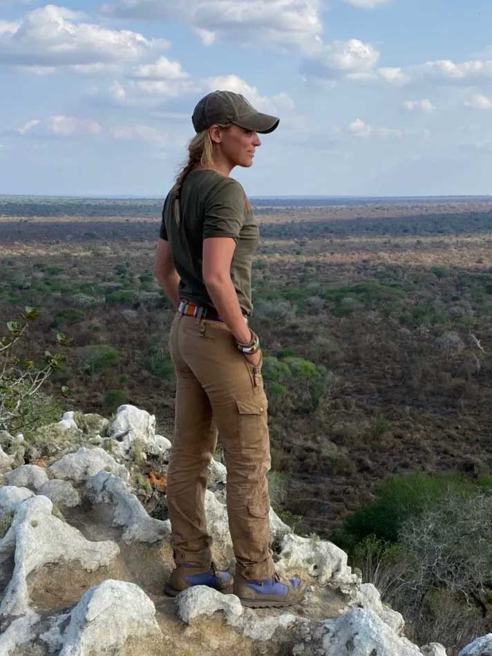 Britt Longoria viewing an African veranda